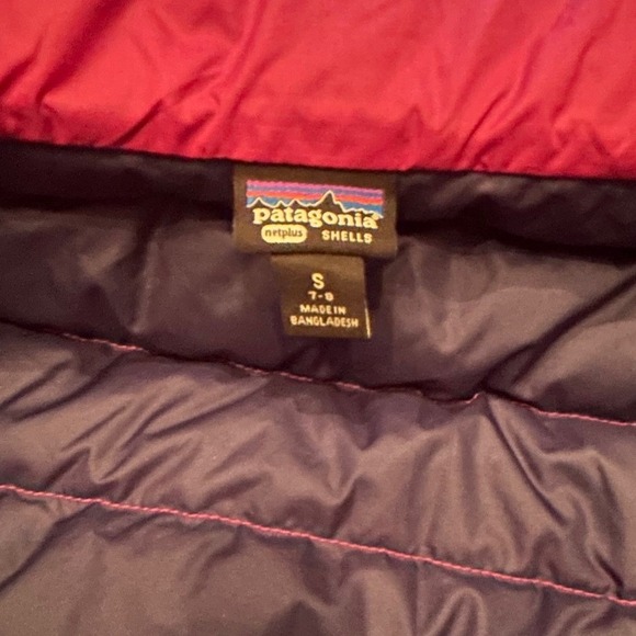 Patagonia Kids Pink Puffer Vest Full Zip Insulated Size Small 7-8 Casual Winter - Picture 4 of 7